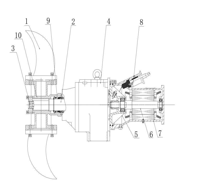 Погружной поточный насос